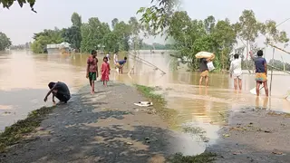 বৃষ্টি কমায় শেরপুরের তিন উপজেলার বন্যা পরিস্থিতির উন্নতি